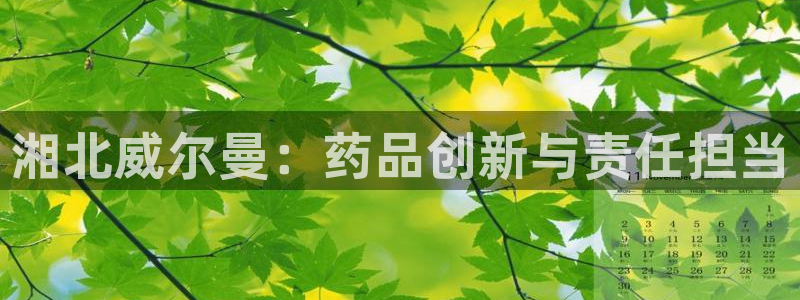 九游会老哥：湘北威尔曼：药品创新与责任担当