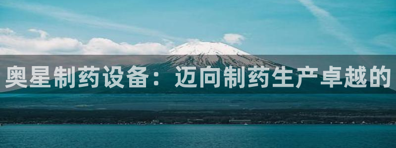 九游老哥俱乐部官网登录：奥星制药设备：迈向制药生产卓越的