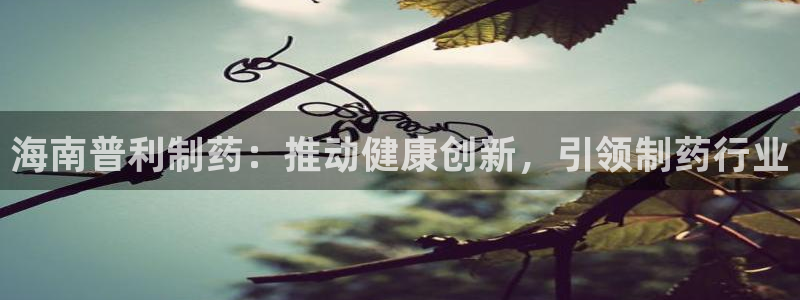 九游会老哥必备的交流社区九：海南普利制药：推动健康创新，引领制药行业