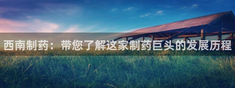 九游会老哥俱乐部必备的交流社区：西南制药：带您了解这家制药巨头的发展历程