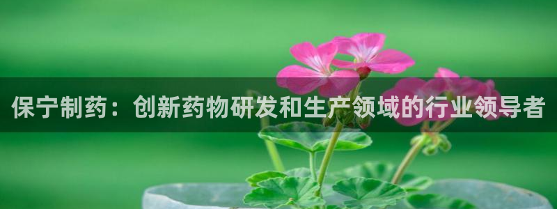 九游会老哥俱乐部：保宁制药：创新药物研发和生产领域的行业领导者